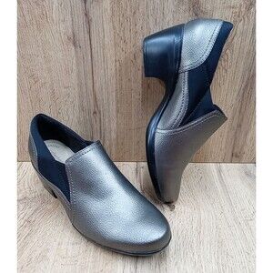 Collection By Clarks Ultimate Women's 8.5M Comfort Metallic Slip-On Pumps Shoes